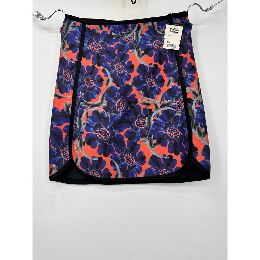Cynthia Rowley Neopre Flower Blue Purple Small skirt floral size O